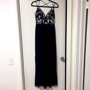 Aidan Mattox Navy Gown